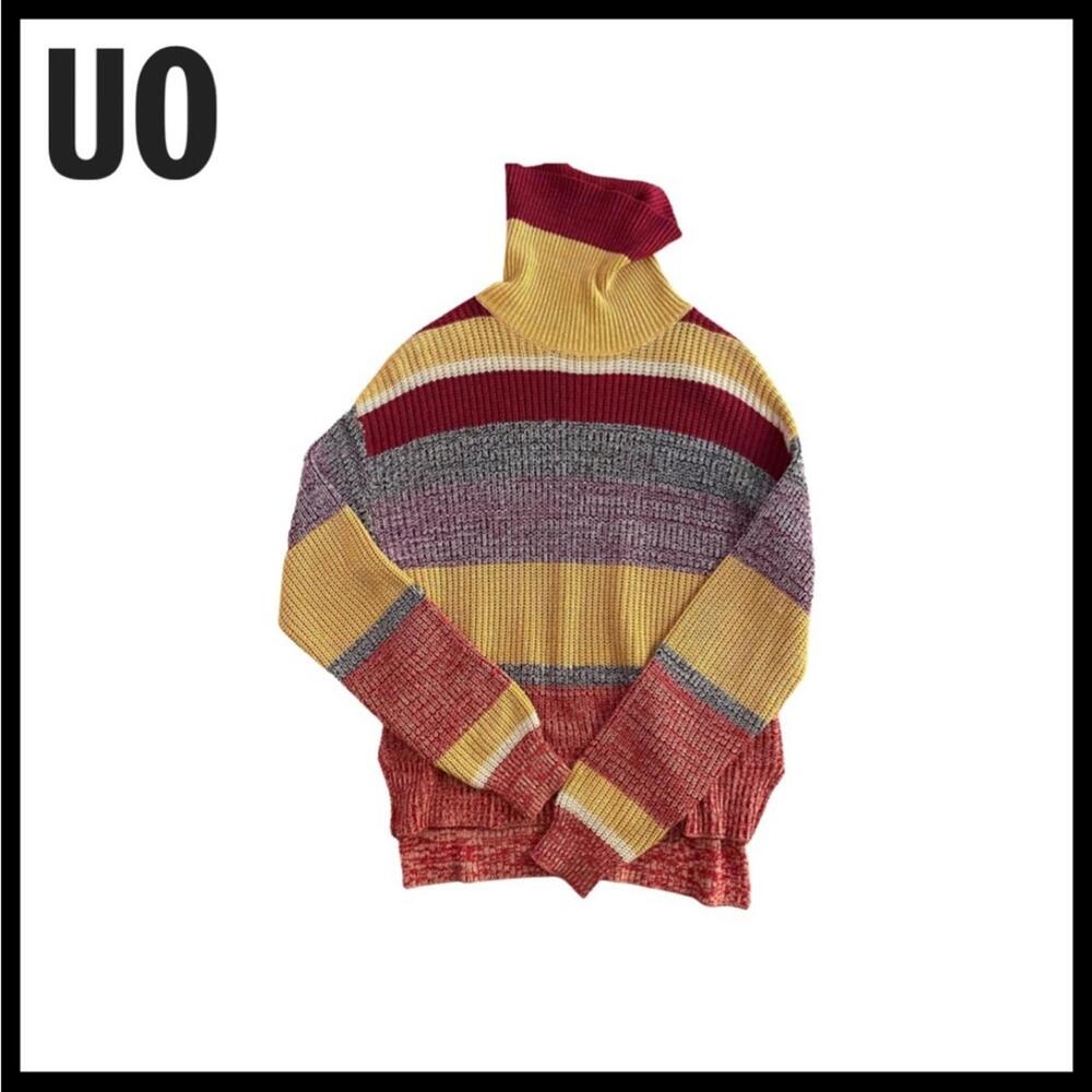 Urban Outfitters Striped Turtleneck Long Sleeve Sweater
